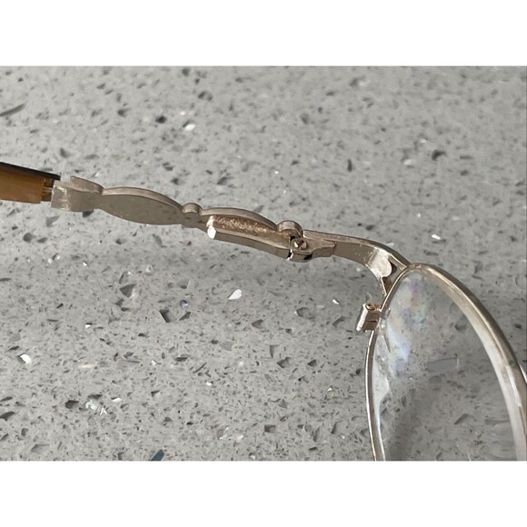 Joan Collins 9731 Gold Brown Eyeglasses FRAMES ONLY 52-16-135 oval full rim - Picture 9 of 16